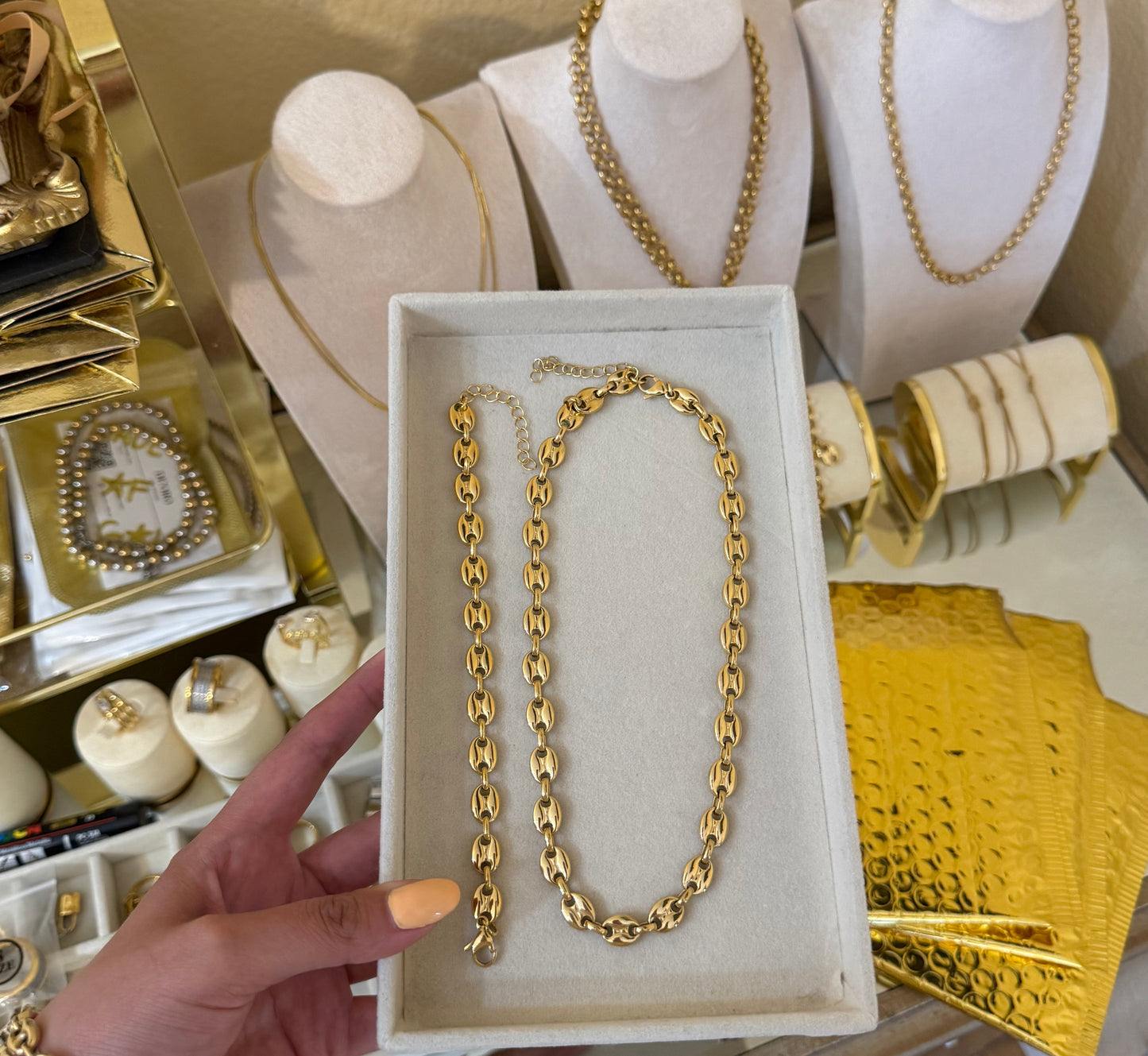 Golden Puffer Bracelet