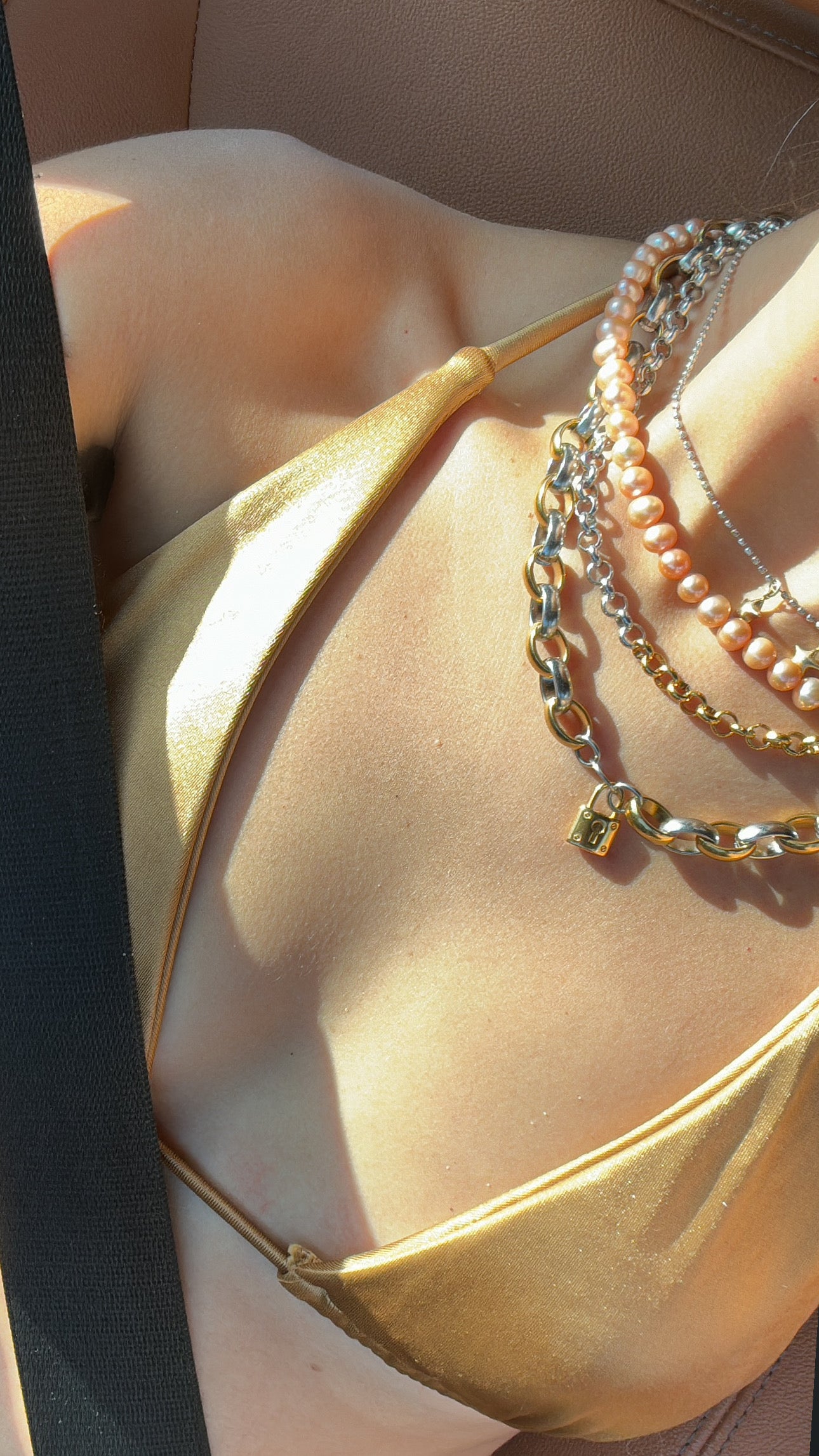 Golden Pearl Necklace