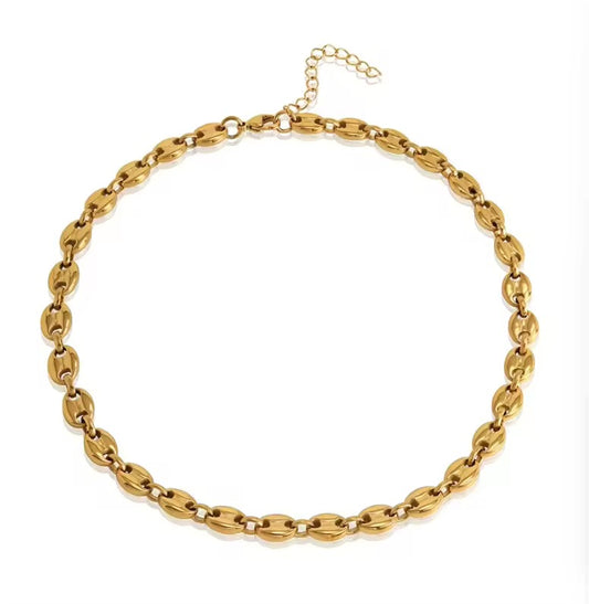 Golden Puffer Neckace