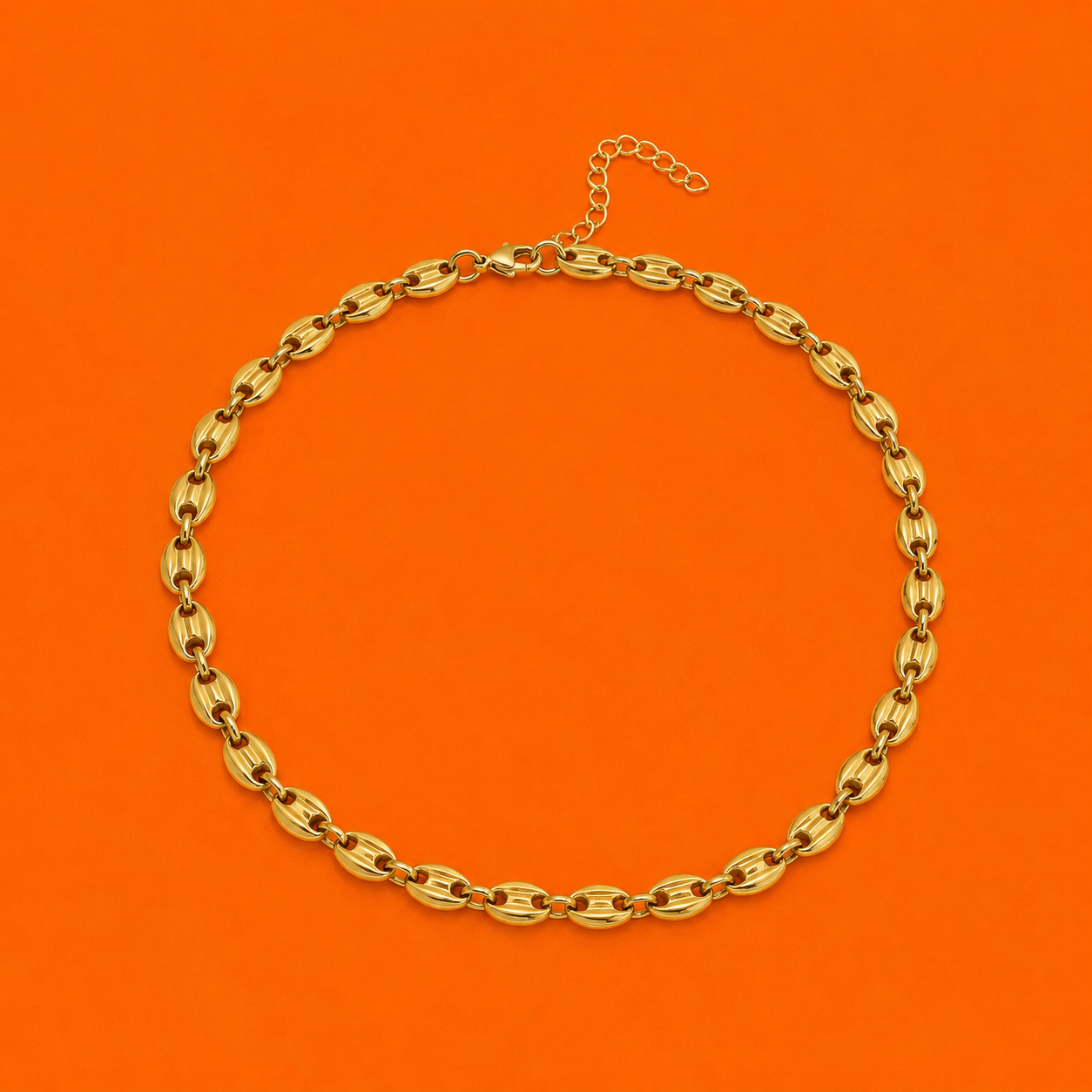 Golden Puffer Neckace