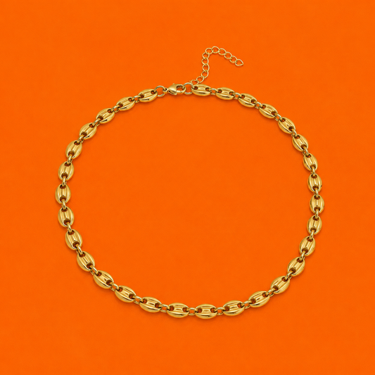 Golden Puffer Neckace